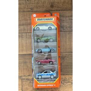 Matchbox Autobahn Express II 5 Car Gift Set Diecast Polizei Jaguar Volvo Lot